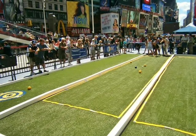 Artificial turf bocce field